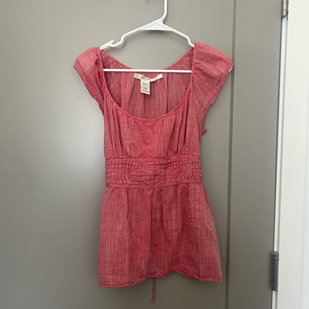 Max Studio Tie Blouse, Size Medium